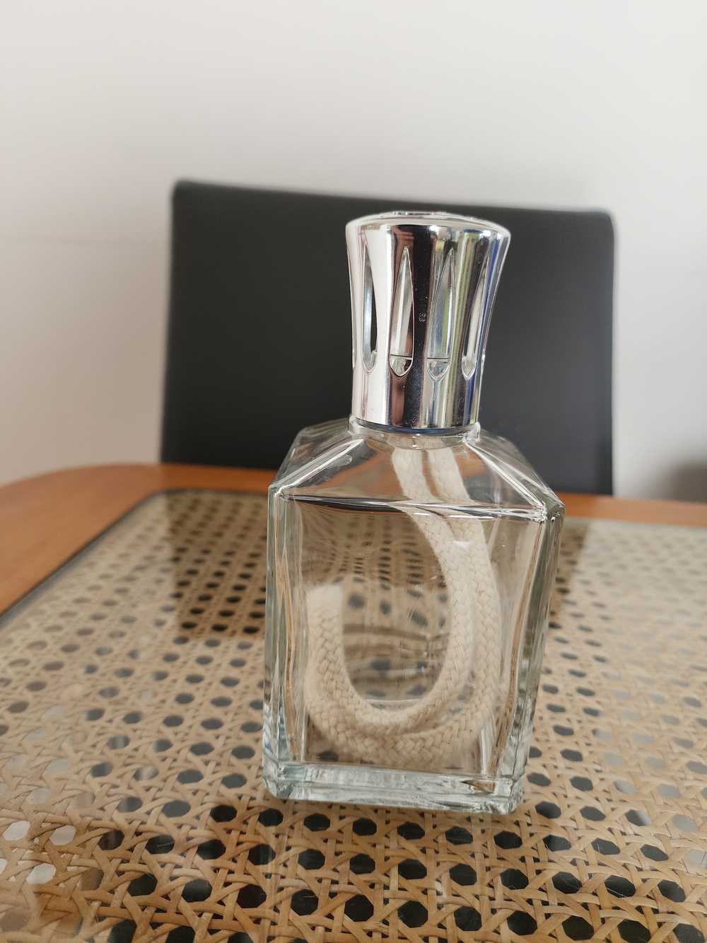 LAMPE BERGER Clear Glass Fragrance Diffuser Oil Lamp Rectangular Very Good Shape